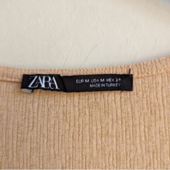 Zara textured tan wrap crop top - Picture 4 of 4